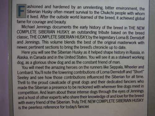 The New Complete Siberian Husky - Hardcover - Michael Jennings