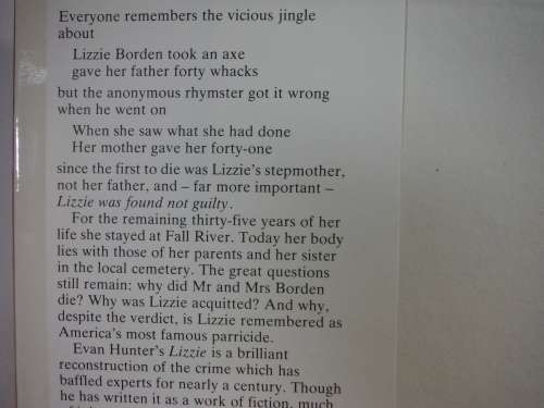 Lizzie - Hardcover - Evan Hunter