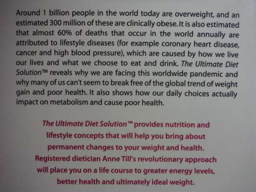 The Ultimate Diet Solution : For Optimal Health and Weight Management - Anne Till, RD (SA)