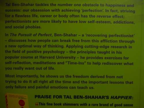 The Pursuit of Perfect - Paperback - Tal Ben-Shahar, PhD - Signed Copy