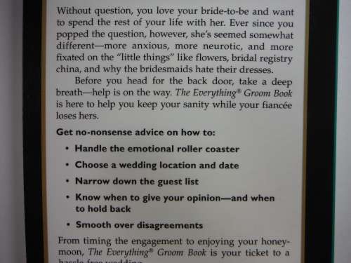 The Everything Groom Book  A Survival Guide for Men - Paperback - Shelly Hagen