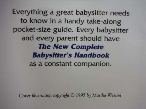 The New Complete Babysitter`s Handbook - Paperback - Carol Barkin