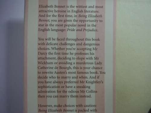 Being Elizabeth Bennet : Create Your Own Jane Austen Adventure - Emma Campbell Webster