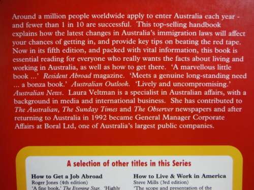 How to Live and Work in Australia - Laura Veltman - 1996