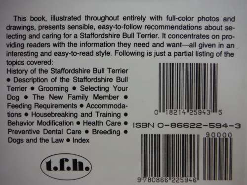 Staffordshire Bull Terriers - Hardcover - Anna Katherine Nicholas