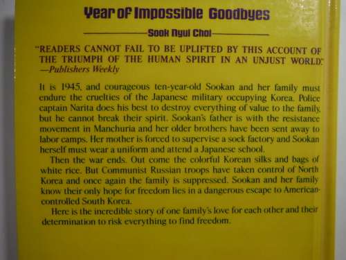 Year of Impossible Goodbyes - Sook Nyul Choi