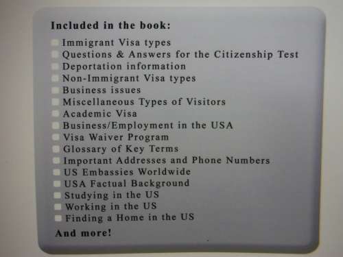 The USA Book of Immigration - Softcover