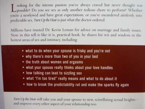Turn up the Heat : A Couples Guide to Sexual Intimacy - Dr Kevin Leman
