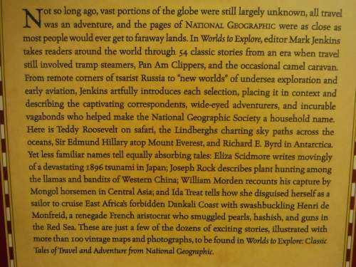 Worlds to Explore : Classic Tales of Travel & Adventure From National Geographic - Mark Jenkins