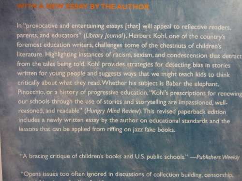 Should We Burn Babar? Essays on Children`s Literature and the Power of Stories