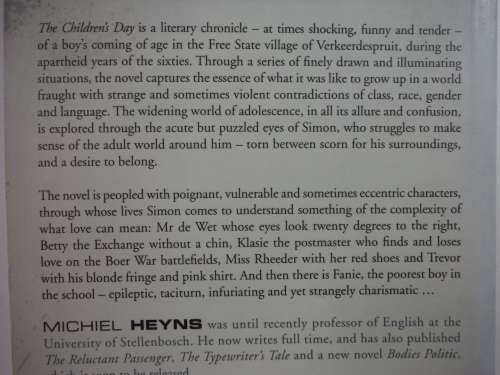 The Children`s Day - Paperback - Michiel Heyns