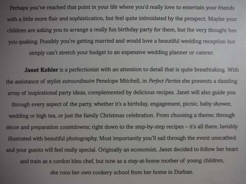 Perfect Parties - Hardcover - Janet Kohler
