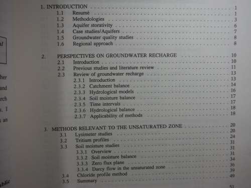 Manual on Quantitative Estimation of Groundwater Recharge and Aquifer Storativity