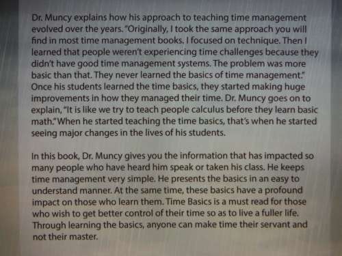 Time Basics - Jim Muncy