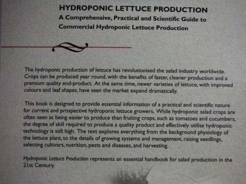 Hydroponic Lettuce Production - Softcover - Dr Lynette Morgan