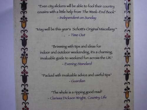 The Week-end Book : A Sociable Anthology - Hardcover