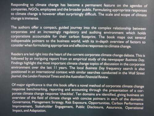 Climate Change : A Guide for Corporates - Softcover - Hennie Stoffberg