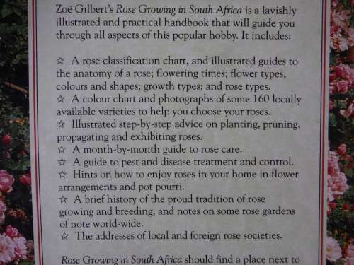 Rose Growing in South Africa - Softcover - Zoe Gilbert