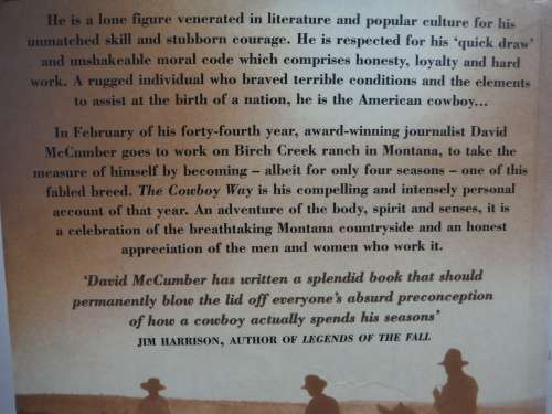 The Cowboy Way : A Year in the Life of a Montana Ranch Hand - David McCumber