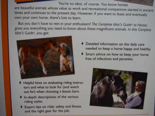 The Complete Idiot`s Guide to Horses - Sarah Montague