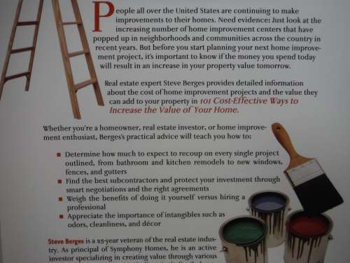 101 Cost-Effective Ways to Increase the Value of Your Home - Softcover - Steve Berges