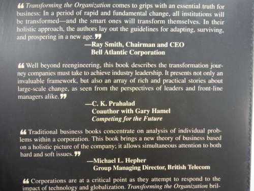 Transforming the Organization - Hardcover - Francis J. Gouillart