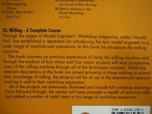 Milling : A Complete Course - Harold Hall