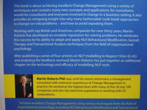 Change Management Excellence : Putting NLP to Work - Martin Roberts, PhD