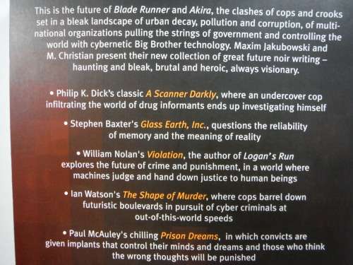 The Mammoth Book of Future Cops - Paperback - Edited by Maxim Jakubowski
