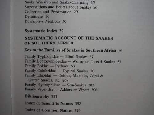 FitzSimons` Snakes of Southern Africa - Hardcover - Donald G. Broadley - 1983