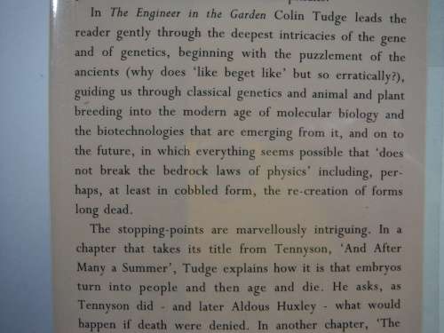 The Engineer in the Garden - Hardcover - Colin Tudge
