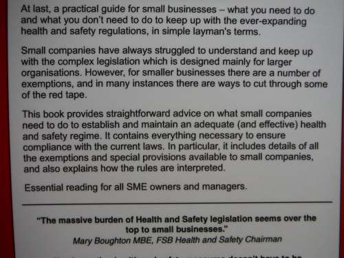 Health and Safety for Small Businesses - Paperback - Tom O`Reilly