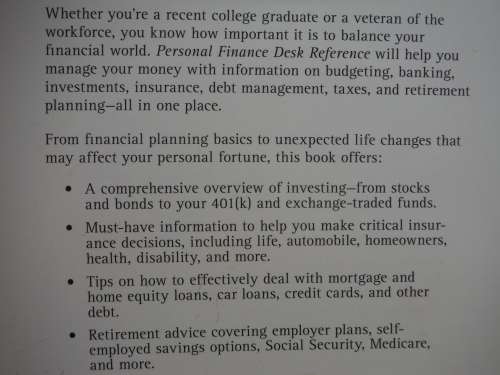 Personal Finance Desk Reference - Softcover - Ken Little