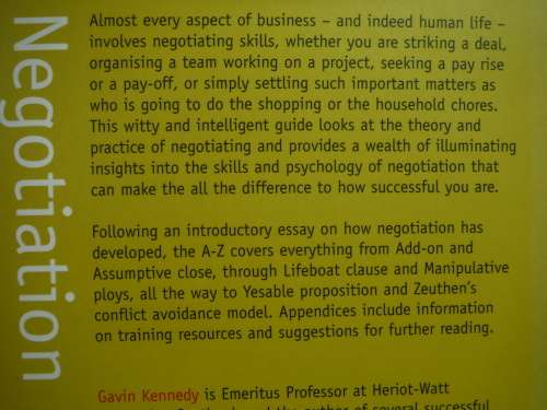 Negotiation : An A-Z Guide - Paperback - Gavin Kennedy
