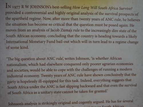How Long Will South Africa Survive : The Looming Crisis - Paperback - RW Johnson