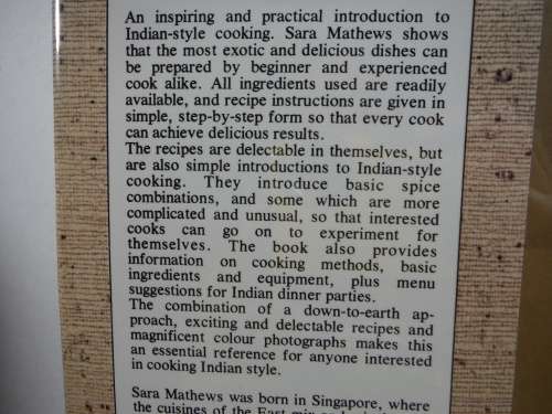 The Commonsense Indian Cookery Book - Hardcover - Sara Mathews