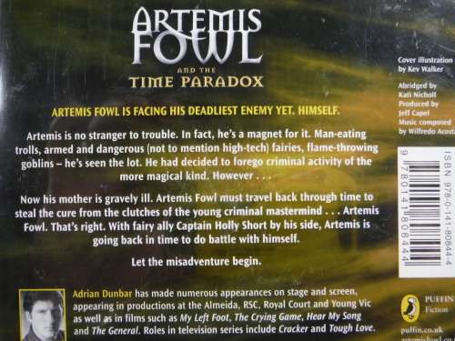 Artemis Fowl and the Time Paradox - Eoin Colfer - Audiobook on 4 CDs