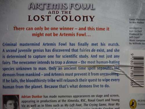 Artemis Fowl and the Lost Colony - Eoin Colfer - Audiobook on 4 CDs