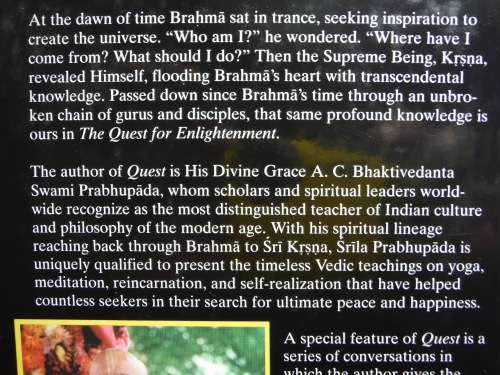 The Quest for Enlightenment - A.C. Bhaktivedanta Swami Prabhupada - Hardcover