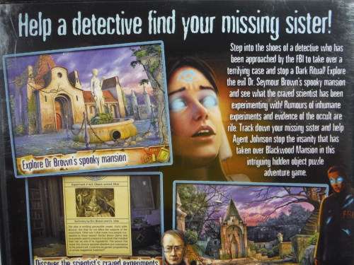 Dark Ritual : The Blackwood Mansion Mystery - Hidden Object Game - PC CD-ROM
