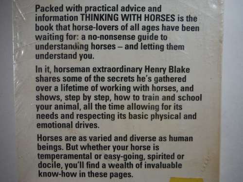 Talking with Horses/Thinking with Horses - Henry Blake - 1976 and 1979 Editions