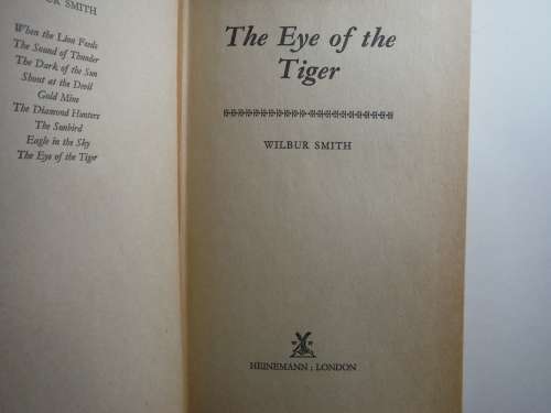 The Eye of the Tiger - Hardcover - Wilbur Smith - 1975 First Edition