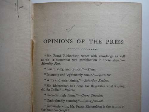 The Worst Man in the World - Hardcover - Frank Richardson - Colonial Edition 1908