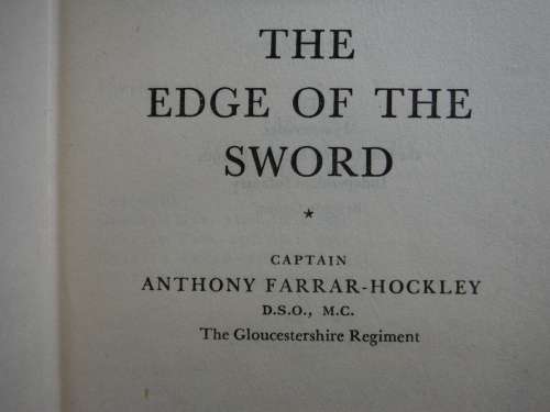 The Edge of the Sword - Hardcover - Captain Anthony Farrar-Hockley - 1955