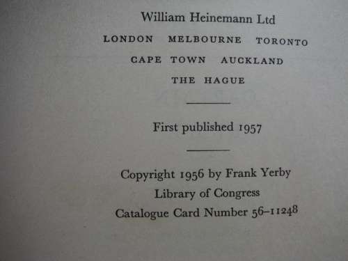 Captain Rebel - Hardcover - Frank Yerby - 1957