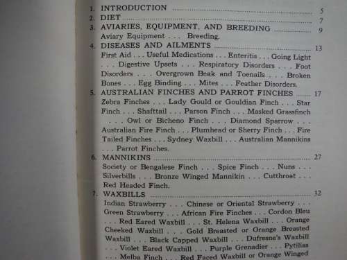 Introduction to Finches and Softbills - Hank Bates - Published 1968