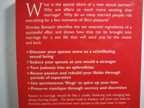 The Jewish Guide to Adultery - Paperback - Shmuley Boteach