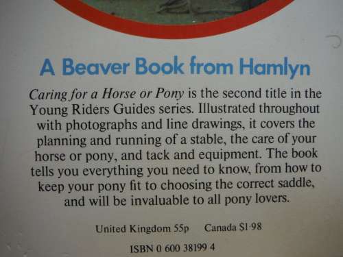 A Pair of Books on Horse and Pony Care - Young Riders Guides