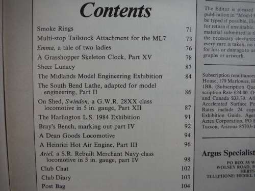 Model Engineer Magazine - 18-31 January 1985