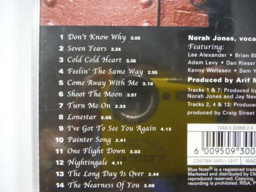 Norah Jones : Come Away with Me - CD